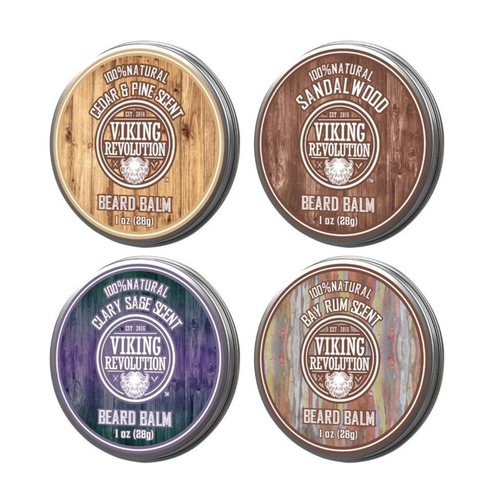 Viking Revolution 4 Beard Balm Variety Pack (1oz Each) - 1 Ounce (Pack of 4)